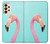 W3708 Pink Flamingo Hard Case and Leather Flip Case For Samsung Galaxy A33 5G