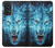 W0752 Blue Fire Grim Wolf Hard Case and Leather Flip Case For Samsung Galaxy A53 5G