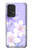 W2361 Purple White Flowers Hard Case and Leather Flip Case For Samsung Galaxy A53 5G