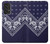 W3357 Navy Blue Bandana Pattern Hard Case and Leather Flip Case For Samsung Galaxy A53 5G