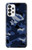 W2959 Navy Blue Camo Camouflage Hard Case and Leather Flip Case For Samsung Galaxy A73 5G