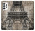 W3416 Eiffel Tower Blueprint Hard Case and Leather Flip Case For Samsung Galaxy A73 5G