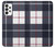 W3452 Plaid Fabric Pattern Hard Case and Leather Flip Case For Samsung Galaxy A73 5G