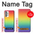 W3698 LGBT Gradient Pride Flag Hard Case and Leather Flip Case For Samsung Galaxy A73 5G