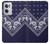 W3357 Navy Blue Bandana Pattern Hard Case and Leather Flip Case For OnePlus Nord CE 2 5G