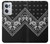 W3363 Bandana Black Pattern Hard Case and Leather Flip Case For OnePlus Nord CE 2 5G