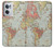 W3418 Vintage World Map Hard Case and Leather Flip Case For OnePlus Nord CE 2 5G