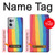 W3799 Cute Vertical Watercolor Rainbow Hard Case and Leather Flip Case For OnePlus Nord CE 2 5G