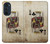 W2528 Poker King Card Hard Case and Leather Flip Case For Motorola Edge 30 Pro