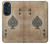 W2928 Vintage Spades Ace Card Hard Case and Leather Flip Case For Motorola Edge 30 Pro