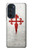 W3200 Order of Santiago Cross of Saint James Hard Case and Leather Flip Case For Motorola Edge 30 Pro