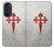 W3200 Order of Santiago Cross of Saint James Hard Case and Leather Flip Case For Motorola Edge 30 Pro