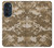 W3294 Army Desert Tan Coyote Camo Camouflage Hard Case and Leather Flip Case For Motorola Edge 30 Pro