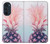 W3711 Pink Pineapple Hard Case and Leather Flip Case For Motorola Edge 30 Pro
