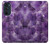 W3713 Purple Quartz Amethyst Graphic Printed Hard Case and Leather Flip Case For Motorola Edge 30 Pro