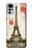 W2108 Eiffel Tower Paris Postcard Hard Case and Leather Flip Case For Motorola Moto G22