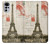 W2108 Eiffel Tower Paris Postcard Hard Case and Leather Flip Case For Motorola Moto G22