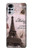 W2211 Paris Postcard Eiffel Tower Hard Case and Leather Flip Case For Motorola Moto G22