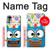 W2521 Cute Nerd Owl Cartoon Hard Case and Leather Flip Case For Motorola Moto G22