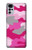 W2525 Pink Camo Camouflage Hard Case and Leather Flip Case For Motorola Moto G22