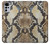 W2703 Snake Skin Texture Graphic Printed Hard Case and Leather Flip Case For Motorola Moto G22