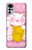 W3025 Pink Maneki Neko Lucky Cat Hard Case and Leather Flip Case For Motorola Moto G22