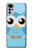 W3029 Cute Blue Owl Hard Case and Leather Flip Case For Motorola Moto G22