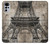 W3416 Eiffel Tower Blueprint Hard Case and Leather Flip Case For Motorola Moto G22