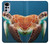 W3497 Green Sea Turtle Hard Case and Leather Flip Case For Motorola Moto G22