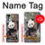 W3793 Cute Baby Panda Snow Painting Hard Case and Leather Flip Case For Motorola Moto G22