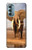 W0310 African Elephant Hard Case and Leather Flip Case For Motorola Moto G Stylus 5G (2022)