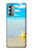 W0911 Relax at the Beach Hard Case and Leather Flip Case For Motorola Moto G Stylus 5G (2022)