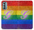 W2899 Rainbow LGBT Gay Pride Flag Hard Case and Leather Flip Case For Motorola Moto G Stylus 5G (2022)