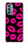 W2933 Pink Lips Kisses on Black Hard Case and Leather Flip Case For Motorola Moto G Stylus 5G (2022)