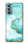 W3399 Green Marble Graphic Print Hard Case and Leather Flip Case For Motorola Moto G Stylus 5G (2022)