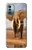 W0310 African Elephant Hard Case and Leather Flip Case For Nokia G11, G21