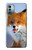 W0417 Fox Hard Case and Leather Flip Case For Nokia G11, G21