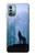 W0935 Wolf Howling in Forest Hard Case and Leather Flip Case For Nokia G11, G21