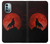 W2955 Wolf Howling Red Moon Hard Case and Leather Flip Case For Nokia G11, G21