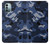 W2959 Navy Blue Camo Camouflage Hard Case and Leather Flip Case For Nokia G11, G21