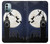 W3249 Peter Pan Fly Full Moon Night Hard Case and Leather Flip Case For Nokia G11, G21