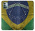 W3297 Brazil Flag Vintage Football Graphic Hard Case and Leather Flip Case For Nokia G11, G21