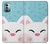 W3542 Cute Cat Cartoon Hard Case and Leather Flip Case For Nokia G11, G21