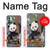 W3793 Cute Baby Panda Snow Painting Hard Case and Leather Flip Case For Nokia G11, G21