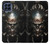 W1027 Hardcore Metal Skull Hard Case and Leather Flip Case For Samsung Galaxy M53