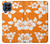 W2245 Hawaiian Hibiscus Orange Pattern Hard Case and Leather Flip Case For Samsung Galaxy M53