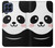 W2662 Cute Panda Cartoon Hard Case and Leather Flip Case For Samsung Galaxy M53