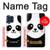 W2662 Cute Panda Cartoon Hard Case and Leather Flip Case For Samsung Galaxy M53