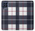 W3452 Plaid Fabric Pattern Hard Case and Leather Flip Case For Samsung Galaxy M53