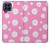 W3500 Pink Floral Pattern Hard Case and Leather Flip Case For Samsung Galaxy M53